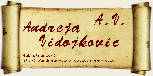 Andreja Vidojković vizit kartica